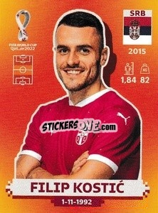 Sticker Filip Kostić - FIFA World Cup Qatar 2022. International Edition - Panini