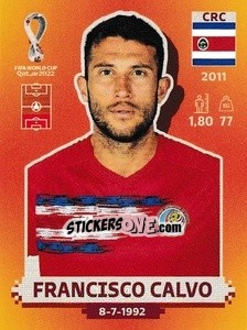 Figurina Francisco Calvo - FIFA World Cup Qatar 2022. International Edition - Panini