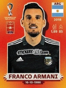 Cromo Franco Armani - FIFA World Cup Qatar 2022. International Edition - Panini