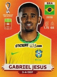 Cromo Gabriel Jesus - FIFA World Cup Qatar 2022. International Edition - Panini