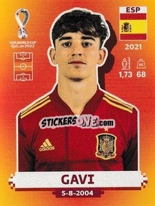 Figurina Gavi - FIFA World Cup Qatar 2022. International Edition - Panini