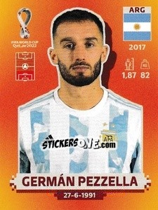 Sticker Germán Pezzella - FIFA World Cup Qatar 2022. International Edition - Panini