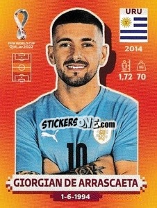 Figurina Giorgian De Arrascaeta - FIFA World Cup Qatar 2022. International Edition - Panini