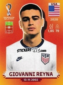 Sticker Giovanni Reyna - FIFA World Cup Qatar 2022. International Edition - Panini