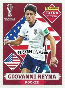 Figurina Giovanni Reyna (USA) - FIFA World Cup Qatar 2022. International Edition - Panini