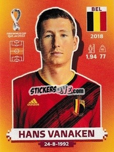 Figurina Hans Vanaken - FIFA World Cup Qatar 2022. International Edition - Panini