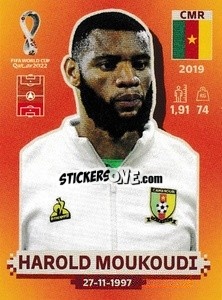 Figurina Harold Moukoudi - FIFA World Cup Qatar 2022. International Edition - Panini