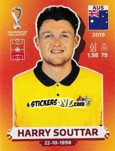 Figurina Harry Souttar - FIFA World Cup Qatar 2022. International Edition - Panini