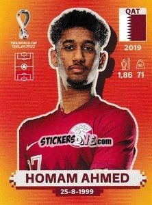 Figurina Homam Ahmed - FIFA World Cup Qatar 2022. International Edition - Panini