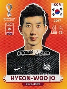 Sticker Hyeon-woo Jo - FIFA World Cup Qatar 2022. International Edition - Panini