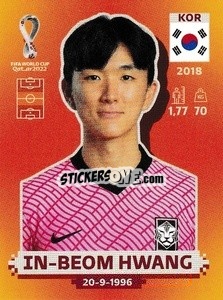 Sticker In-beom Hwang - FIFA World Cup Qatar 2022. International Edition - Panini