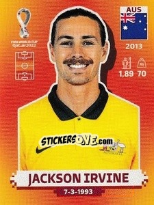 Sticker Jackson Irvine - FIFA World Cup Qatar 2022. International Edition - Panini