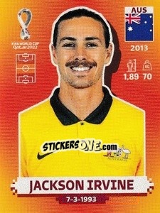 Figurina Jackson Irvine - FIFA World Cup Qatar 2022. International Edition - Panini