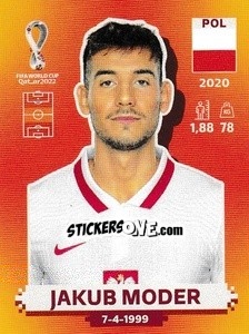 Sticker Jakub Moder - FIFA World Cup Qatar 2022. International Edition - Panini