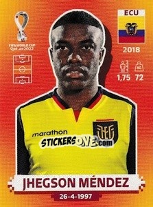 Figurina Jhegson Méndez - FIFA World Cup Qatar 2022. International Edition - Panini