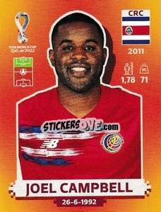 Cromo Joel Campbell - FIFA World Cup Qatar 2022. International Edition - Panini