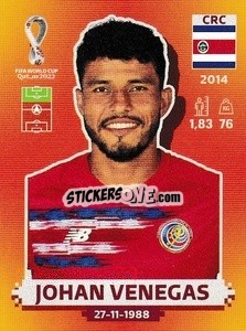 Figurina Johan Venegas - FIFA World Cup Qatar 2022. International Edition - Panini