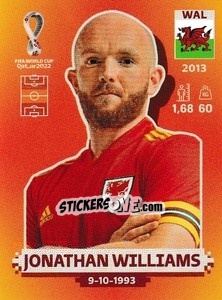 Figurina Jonathan Williams - FIFA World Cup Qatar 2022. International Edition - Panini