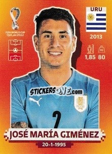 Figurina José María Giménez - FIFA World Cup Qatar 2022. International Edition - Panini