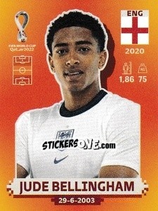 Sticker Jude Bellingham - FIFA World Cup Qatar 2022. International Edition - Panini