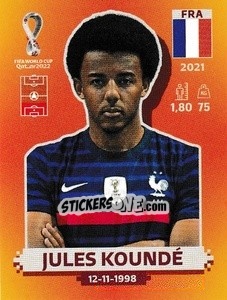 Sticker Jules Koundé - FIFA World Cup Qatar 2022. International Edition - Panini