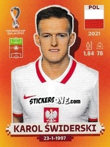 Sticker Karol Świderski - FIFA World Cup Qatar 2022. International Edition - Panini