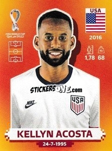 Figurina Kellyn Acosta - FIFA World Cup Qatar 2022. International Edition - Panini