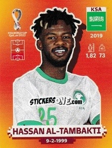 Figurina KSA10 Hassan Al-Tambakti - FIFA World Cup Qatar 2022. International Edition - Panini