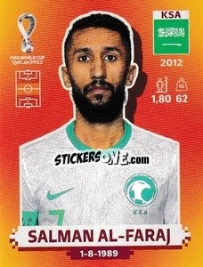 Figurina KSA12 Salman Al-Faraj - FIFA World Cup Qatar 2022. International Edition - Panini