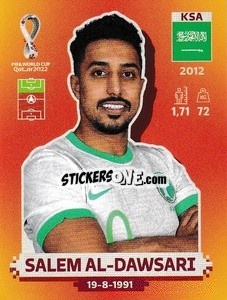 Sticker KSA19 Salem Al-Dawsari - FIFA World Cup Qatar 2022. International Edition - Panini