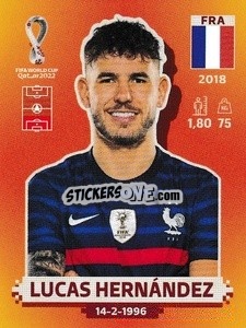 Sticker Lucas Hernández - FIFA World Cup Qatar 2022. International Edition - Panini