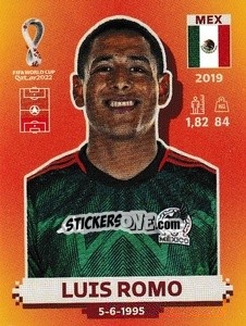 Sticker Luis Romo - FIFA World Cup Qatar 2022. International Edition - Panini