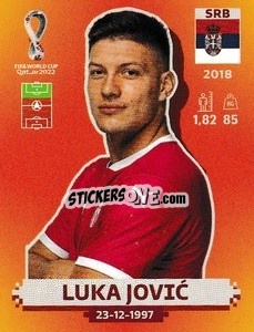 Sticker Luka Jović - FIFA World Cup Qatar 2022. International Edition - Panini