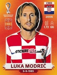 Figurina Luka Modrić - FIFA World Cup Qatar 2022. International Edition - Panini