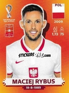 Figurina Maciej Rybus - FIFA World Cup Qatar 2022. International Edition - Panini