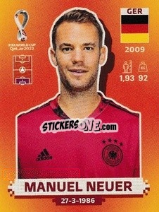 Sticker Manuel Neuer - FIFA World Cup Qatar 2022. International Edition - Panini