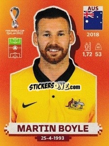 Sticker Martin Boyle - FIFA World Cup Qatar 2022. International Edition - Panini