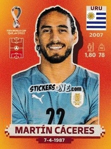 Sticker Martín Cáceres - FIFA World Cup Qatar 2022. International Edition - Panini
