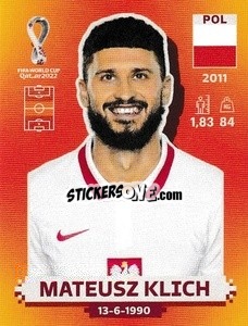Sticker Mateusz Klich - FIFA World Cup Qatar 2022. International Edition - Panini