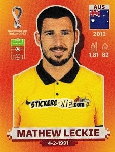 Figurina Mathew Leckie - FIFA World Cup Qatar 2022. International Edition - Panini