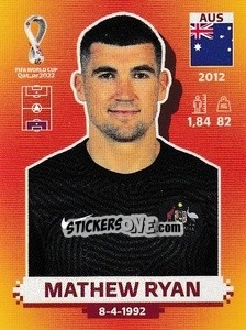 Sticker Mathew Ryan - FIFA World Cup Qatar 2022. International Edition - Panini