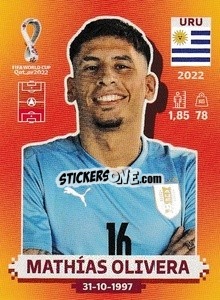 Sticker Mathías Olivera - FIFA World Cup Qatar 2022. International Edition - Panini