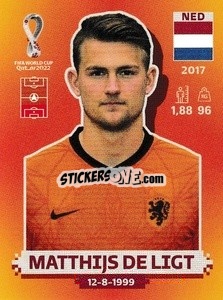 Figurina Matthijs de Ligt - FIFA World Cup Qatar 2022. International Edition - Panini