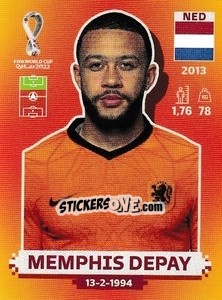 Figurina Memphis Depay - FIFA World Cup Qatar 2022. International Edition - Panini