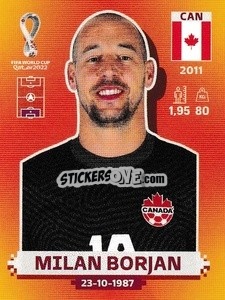 Figurina Milan Borjan - FIFA World Cup Qatar 2022. International Edition - Panini