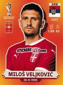 Sticker Miloš Veljković - FIFA World Cup Qatar 2022. International Edition - Panini