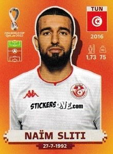 Figurina Naïm Sliti - FIFA World Cup Qatar 2022. International Edition - Panini