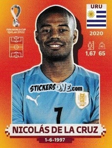 Figurina Nicolás De La Cruz - FIFA World Cup Qatar 2022. International Edition - Panini