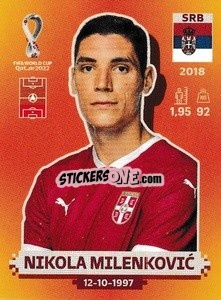 Sticker Nikola Milenković - FIFA World Cup Qatar 2022. International Edition - Panini