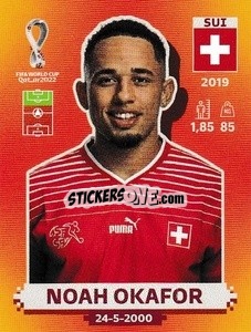 Figurina Noah Okafor - FIFA World Cup Qatar 2022. International Edition - Panini